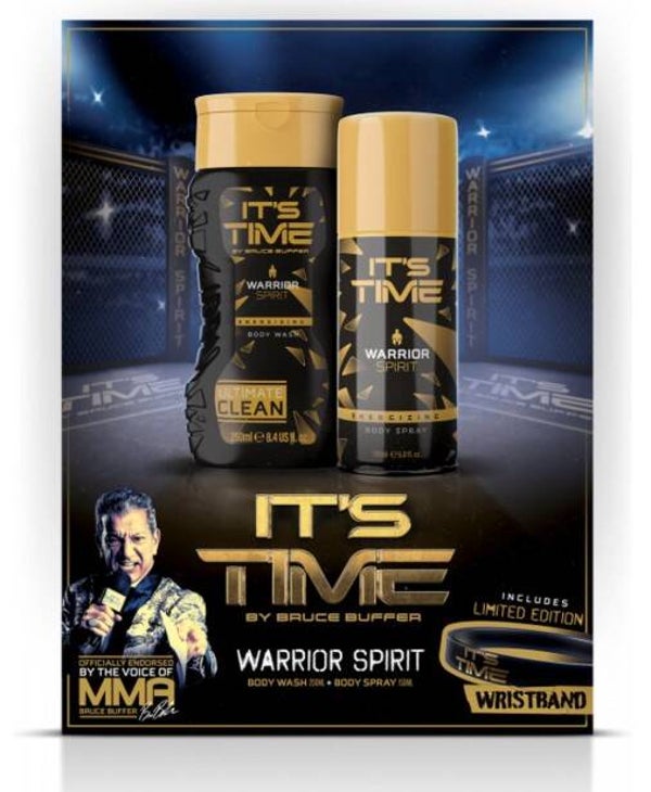 IT'S TIME Warrior Spirit BodyWash & BodySpray + Armband Geschenkset. €2,99