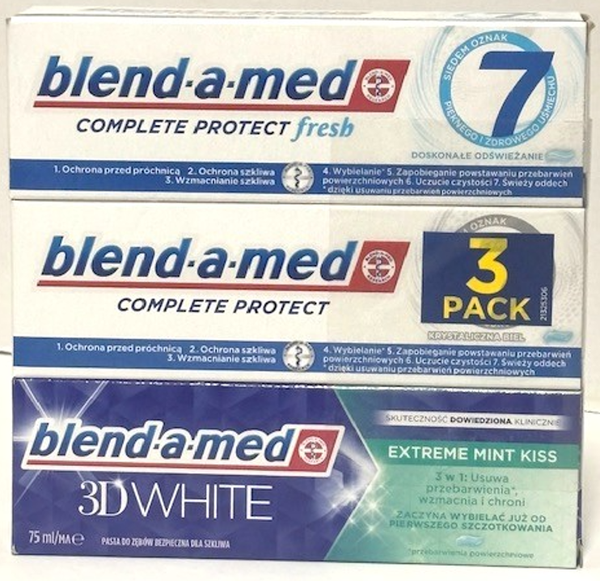 Blend-a-med Tandenpasta Mix – 75 ml – Display 27 stuks, Doos van 27 stuks, Stuksprijs: €1,26