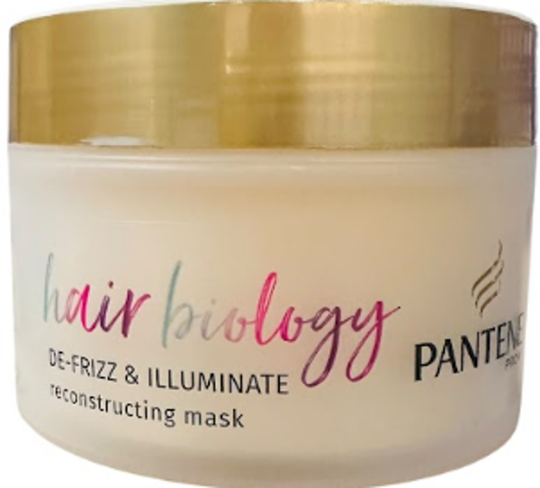 Pantene Hair Biology Haarmasker – De-Frizz & Illuminate – 160 ml, Stuksprijs: €2,35