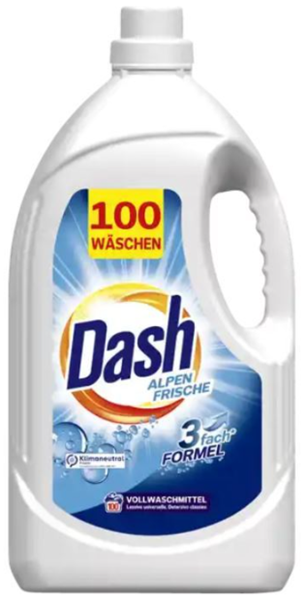 Dash Vloeibaar Wasmiddel Alpenfris – Universeel, 5 L. Stuksprijs: €13,50