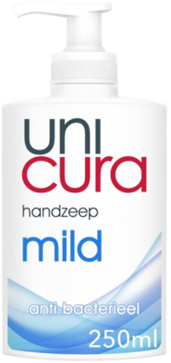 Unicura vloeibaar Mild Handzeep. Doos van 6 stuks