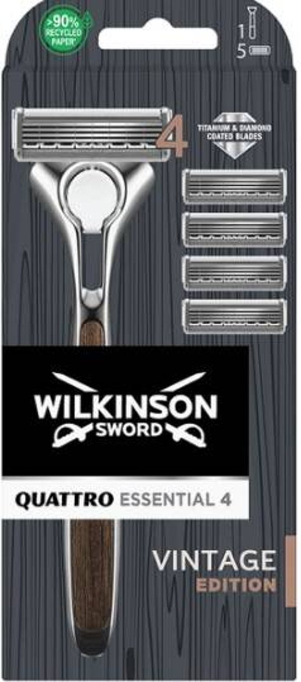 Wilkinson Sword Quattro Titanium -VIntage Edition.  Doos van 10 stuks  Stuksprijs: €11,50