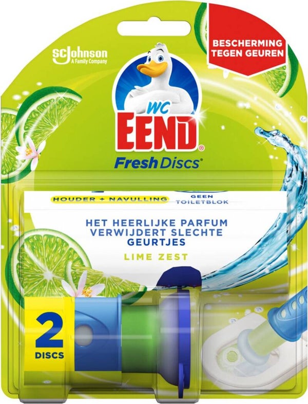 WC Eend Fresh Discs Houder Lime 2Discs 11.5 ml. Stuksprijs: €0,85