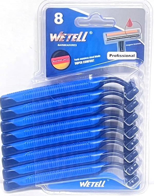 WETELL Super Comfort 8 Wegwerpscheermesjes met 2 Mesjes. Stuksprijs: € 1,75
