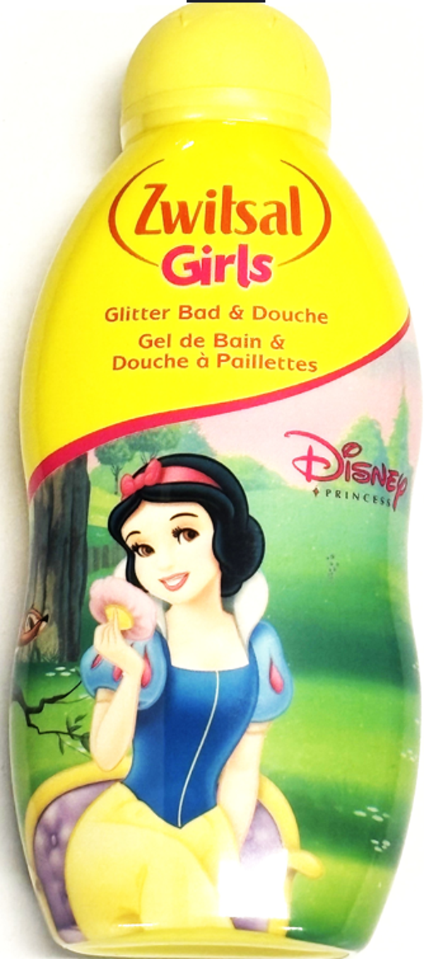Zwitsal Girls Roze Gliter Bad & Douche 200ml, Doos van 6 stuks