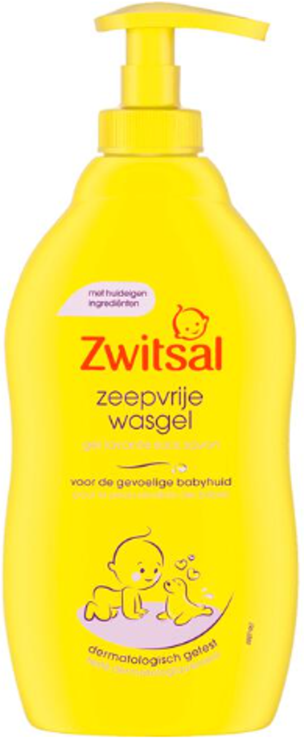 Zwitsal Baby Zeepvrije Wasgel 400 ml. Doos van 6 stuks
