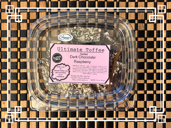 Salted Dark Chocolate Raspberry Toffee