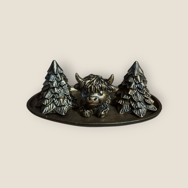 Decoratie set "Kerst hooglander"