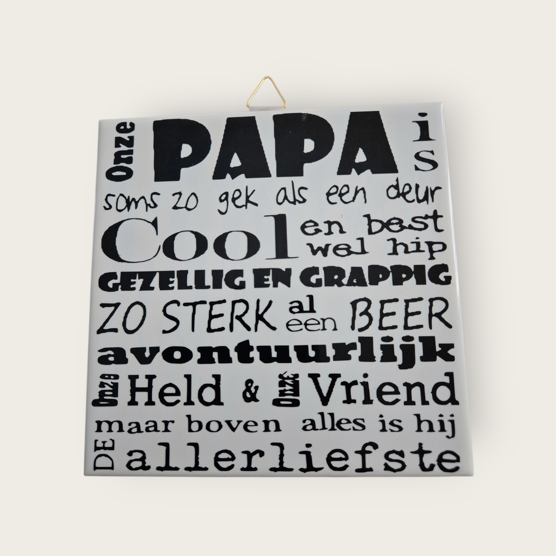 Tekst tegel "Papa"