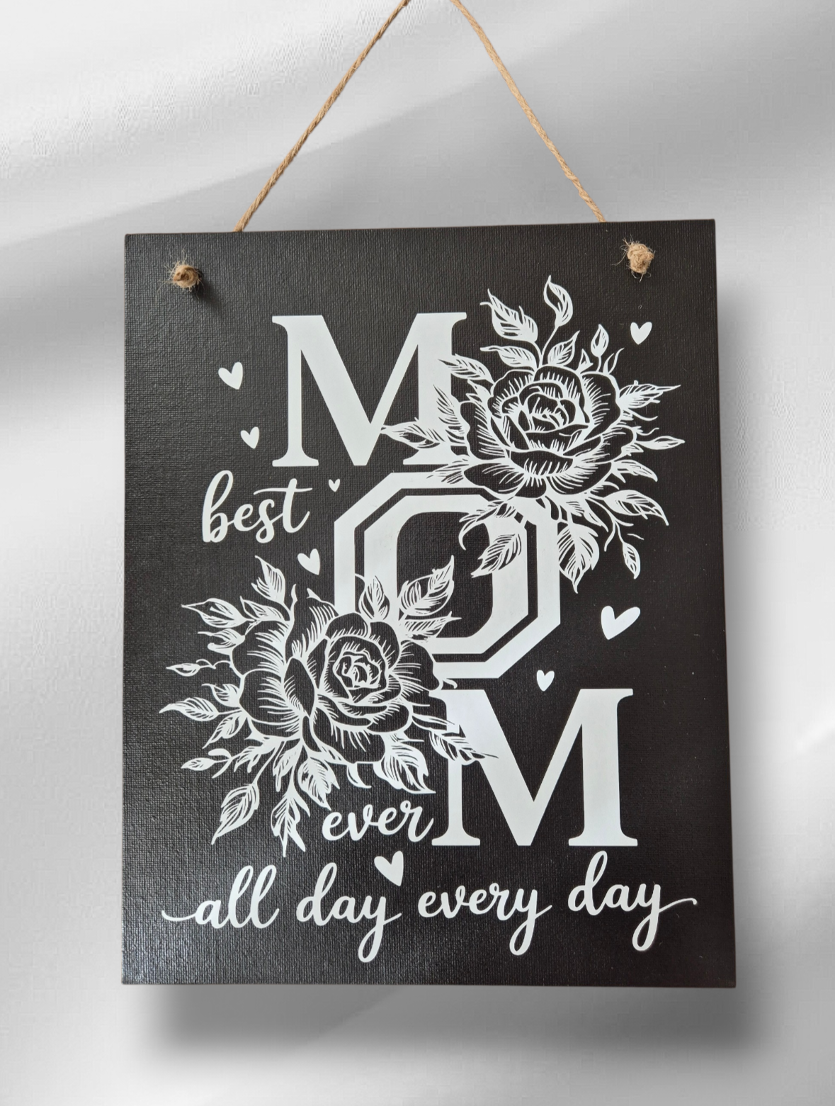Canvas wand bord "Mom"