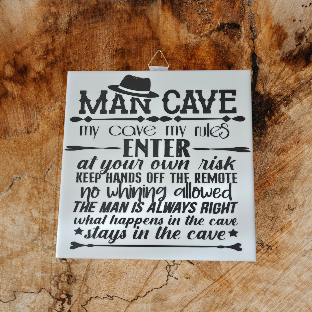 Tekst Tegeltje "Man Cave"