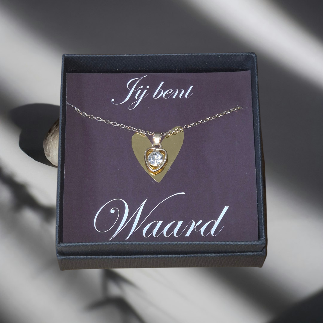 Sieraad cadeau"Jij bent goud waard"