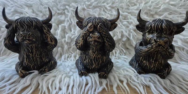 Hooglander set "Horen,Zien,Zwijgen.