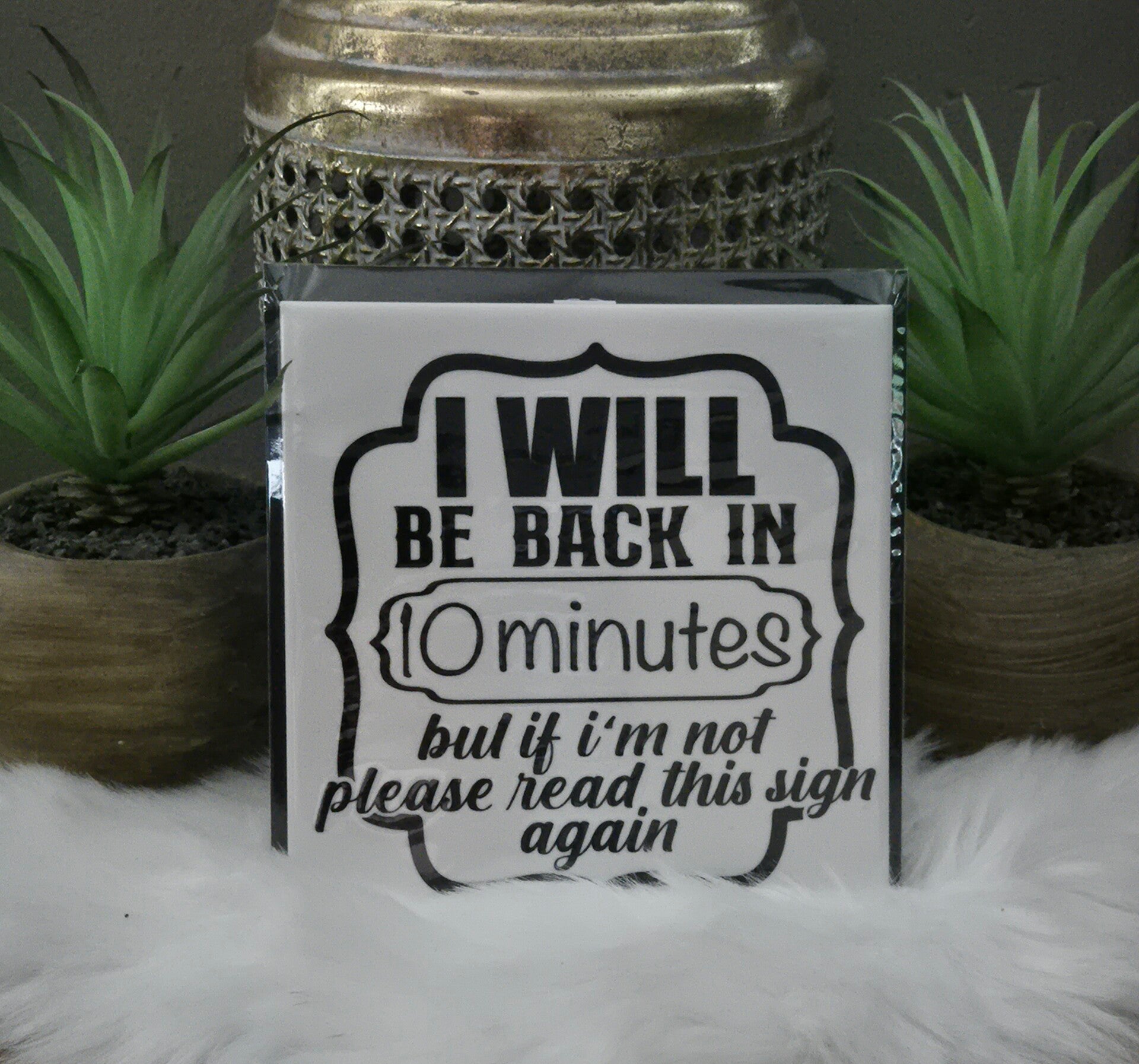 Tekst Tegeltje "Be Back"