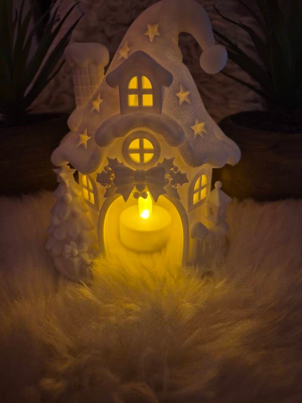 Kerst huisje met led verlichting