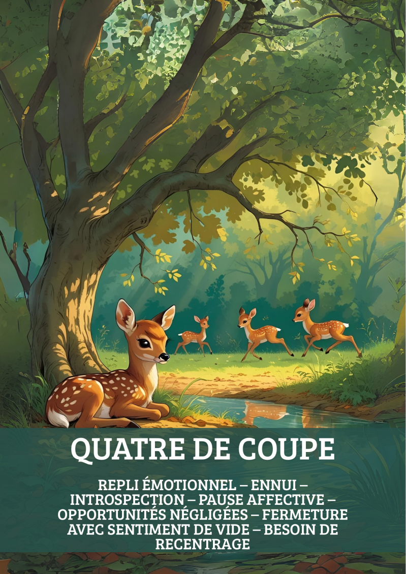 Tarot de la foret de Mayana - 4 de coupe