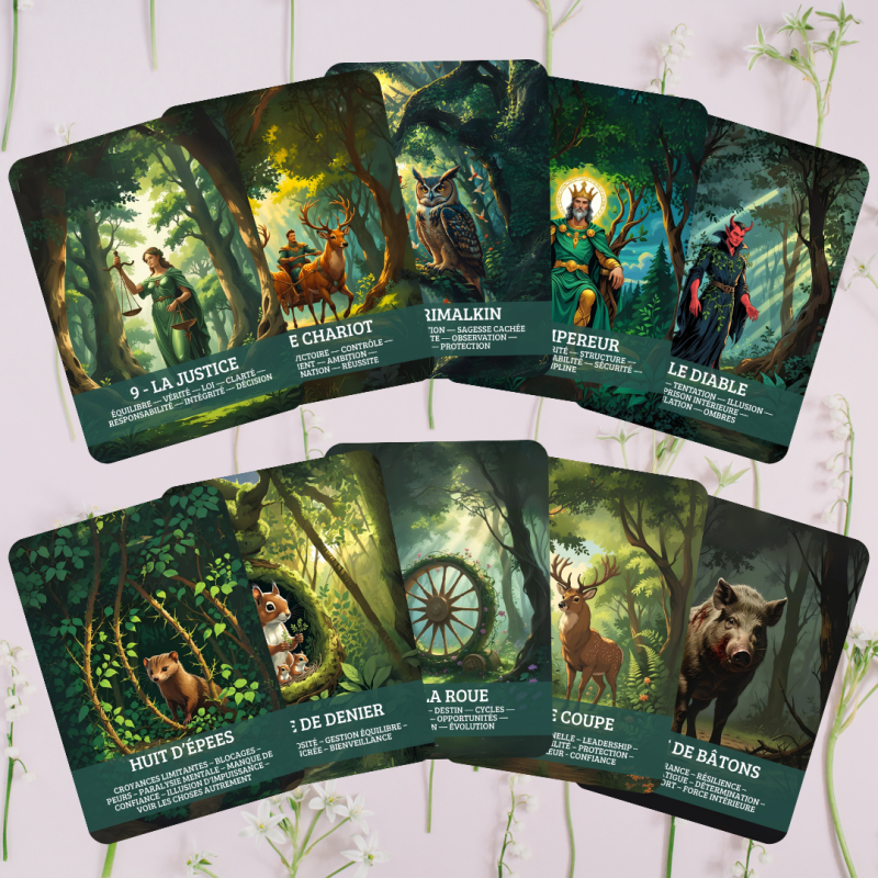 Carte du Tarot de la Foret de Mayana