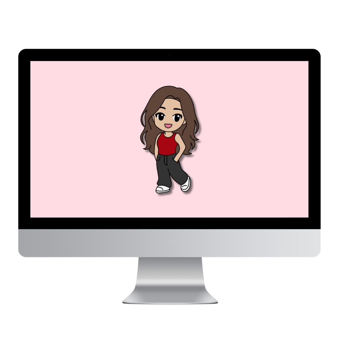 Illustration de mascotte feminine style cartoon utilisée pour identité visuelle par Okami Studio - Offre Essentielle