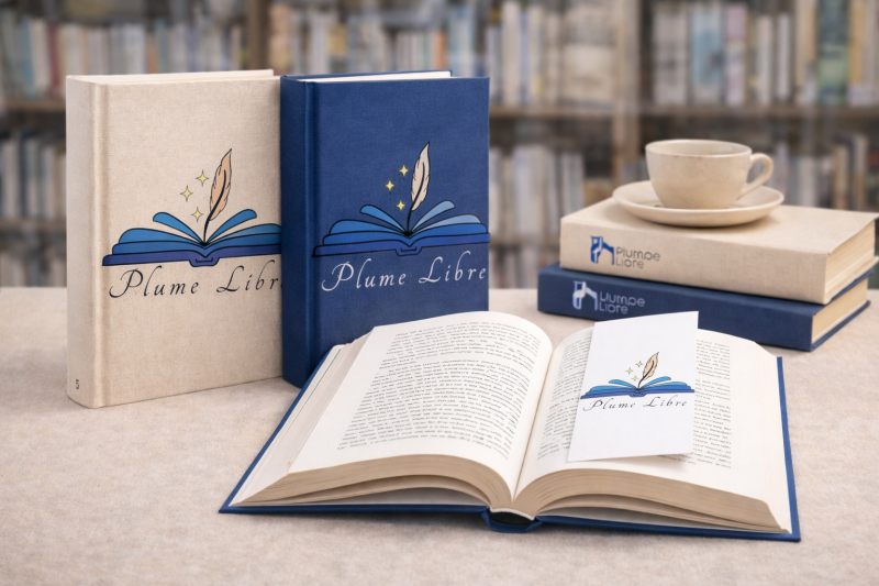 Mockup Plume libre livres