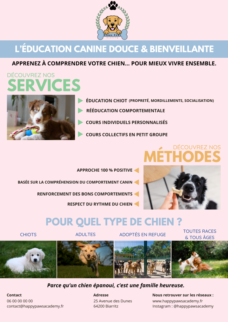 Flyer Happy Paws Academy