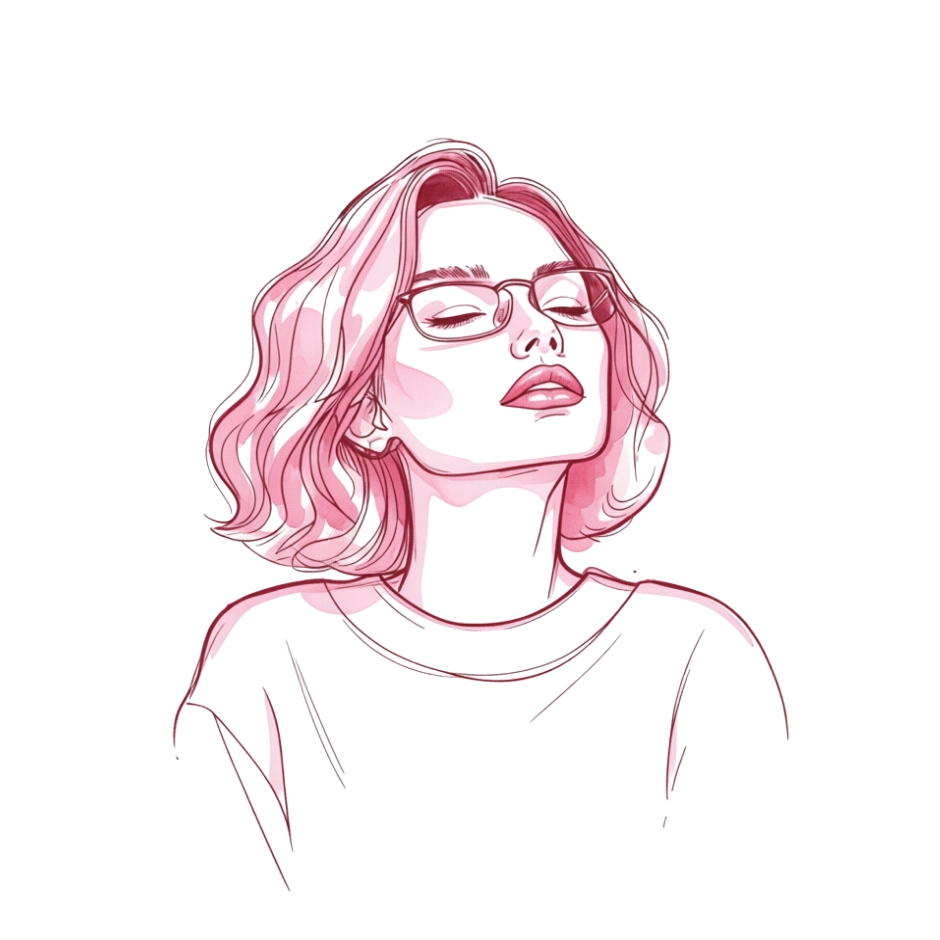 Portrait illustré personnalisé d'une femme - Illustration personnalisée portrait humain