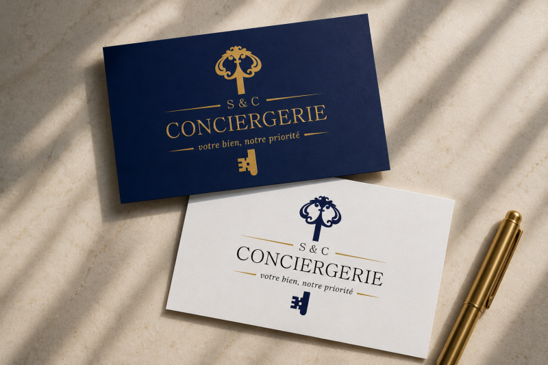 mockup carte de visite S&amp;C Conciergerie