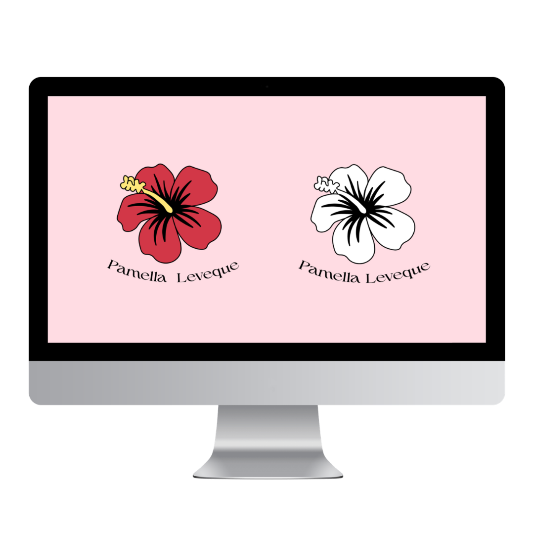 Proposition de logo fleur rouge et version monochrome pour identité visuelle réalisée par Okami Studio - Pack Impact