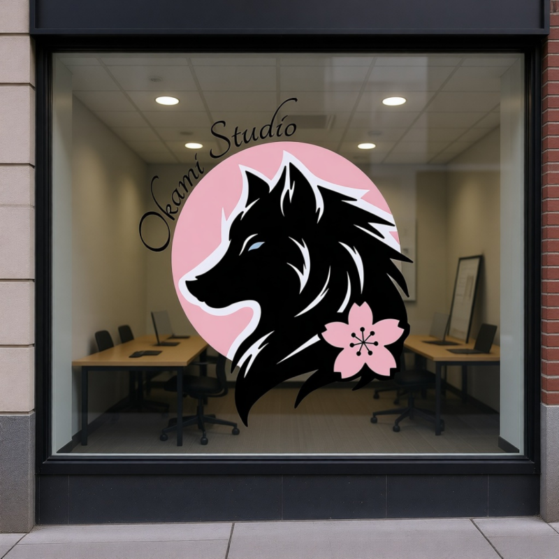 Mockup vitrine Okami Studio
