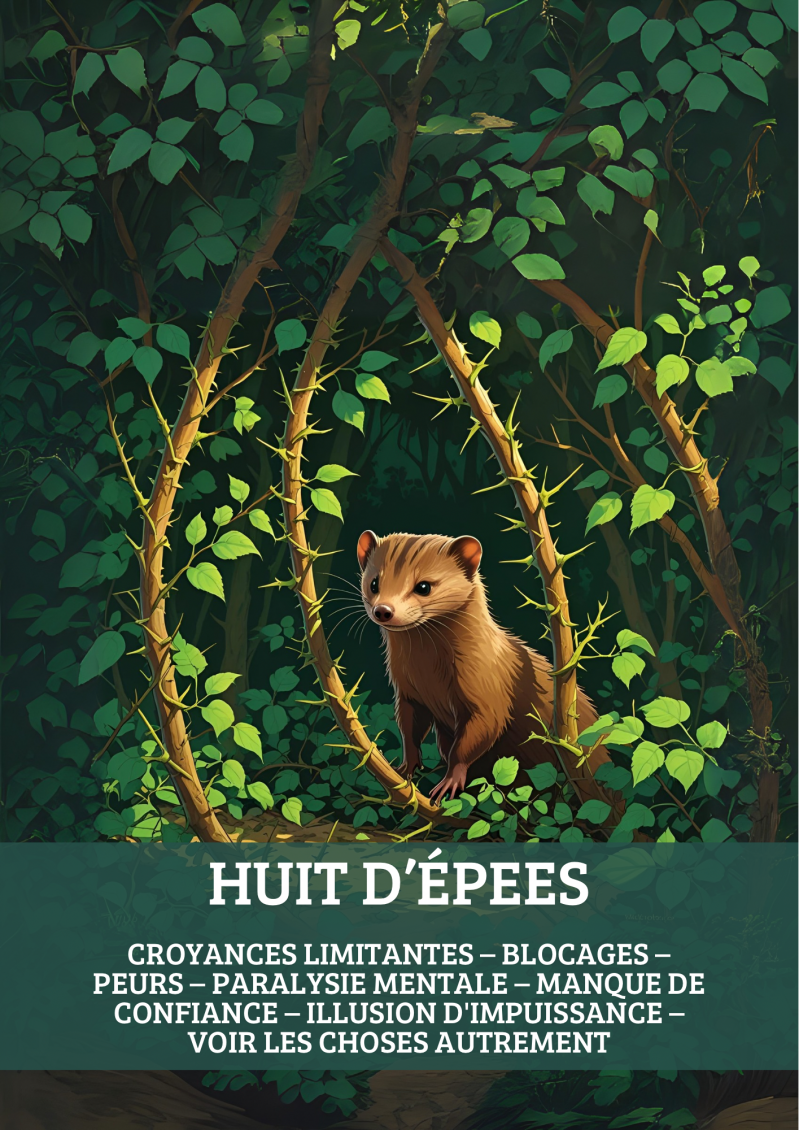 Tarot de la foret de Mayana - 8 d'épée