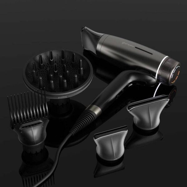 NUOVO GHD SPEED ASCIUGACAPELLI A IONI BIANCO METALLIZZATO