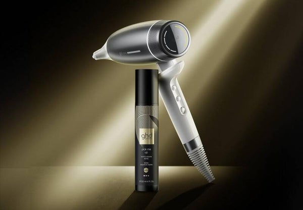 NUOVO GHD SPEED ASCIUGACAPELLI A IONI BIANCO METALLIZZATO