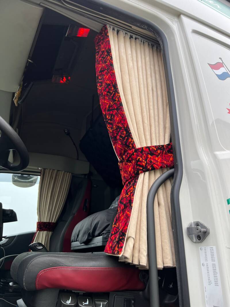 Zijgordijnen set stof/Deens