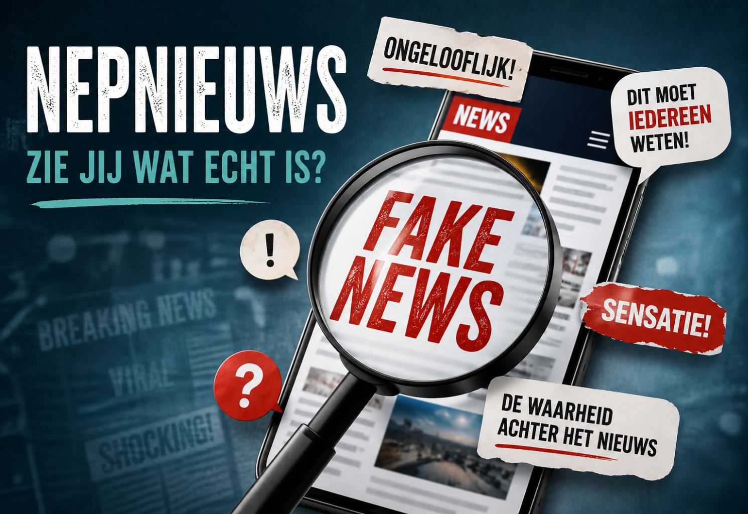 Nepnieuws tekst op een brief