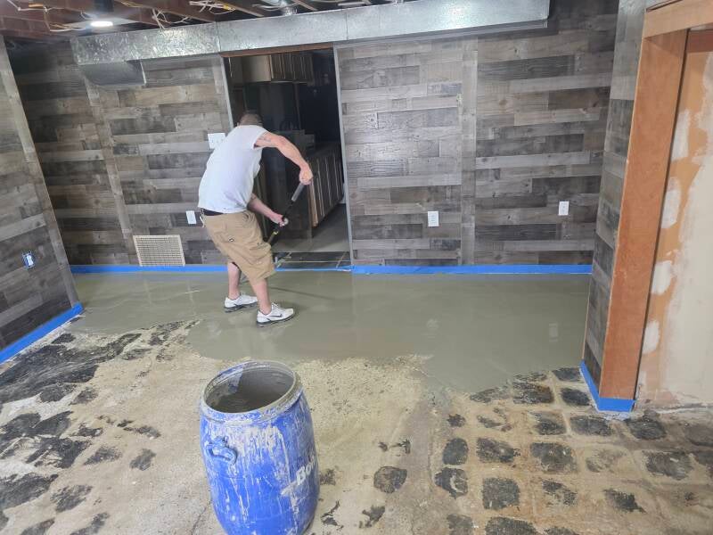 2026 (BEFORE) Basement Floor Leveling and LVP Flooring Installation. Salt Lake City, Utah