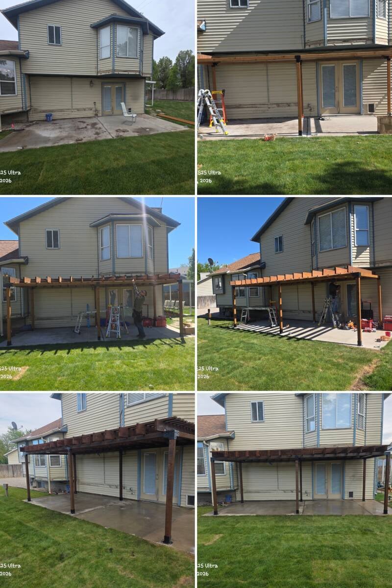 8x20 Back Yard Pergola 2026 “Custom 8x20 backyard pergola installation — built for shade, durability, and outdoor living in West Jordan, Utah.”