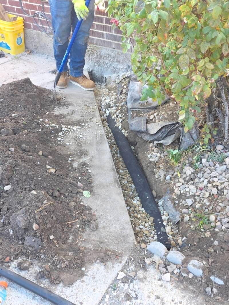 2025 French Drain Installation. Magna, Utah