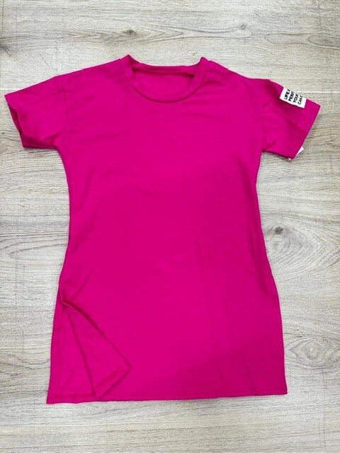 Lange jurk sporty fuchsia