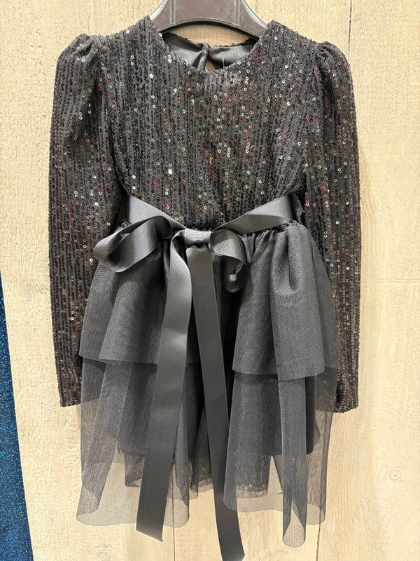Glitterjurk zwart
