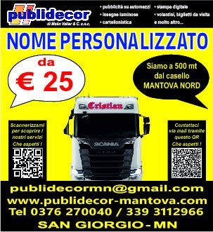 Grafica per automezzo - Frontalino personalizzato con spedizione