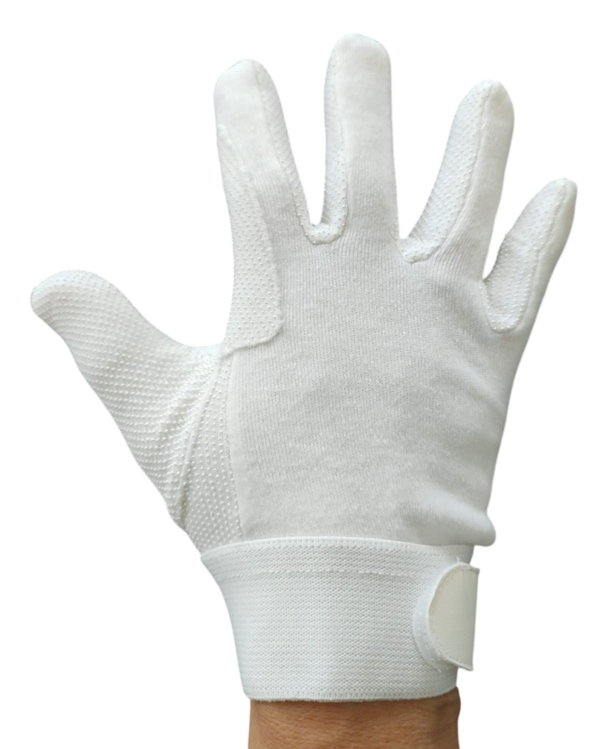 Rijhandschoenen wit Epplejeck maat M