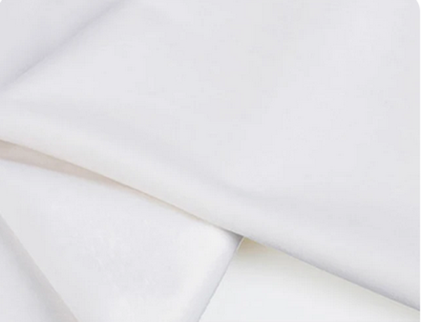 Restant velboa stof wit 44x150