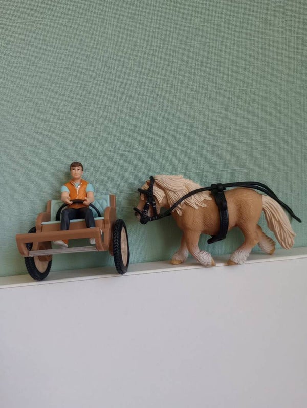 Schleich sulky set 42040 (niet compleet)