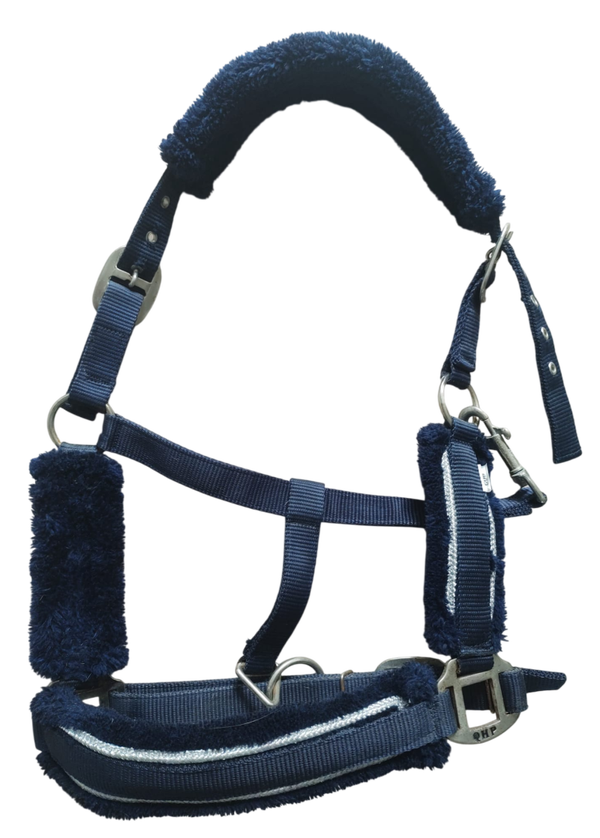 Halster QHP donkerblauw cob