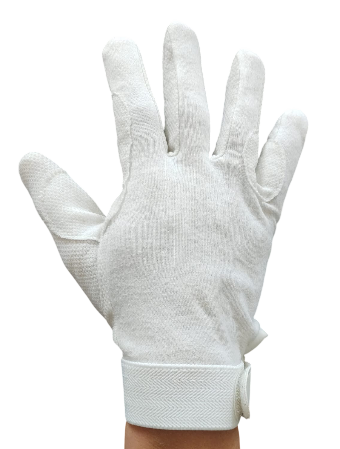Rijhandschoenen wit maat L