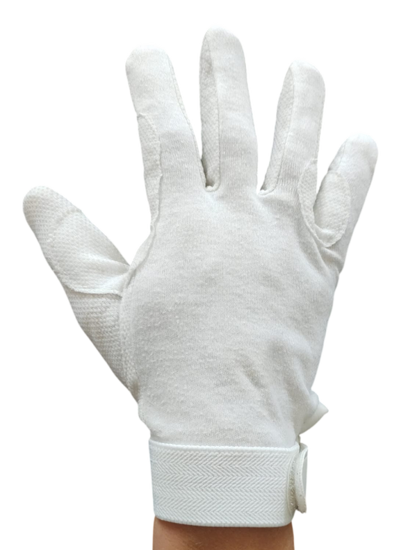 Rijhandschoenen wit maat L
