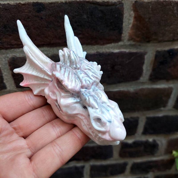 Draak amethist, rozenkwarts, bergkristal, celestien