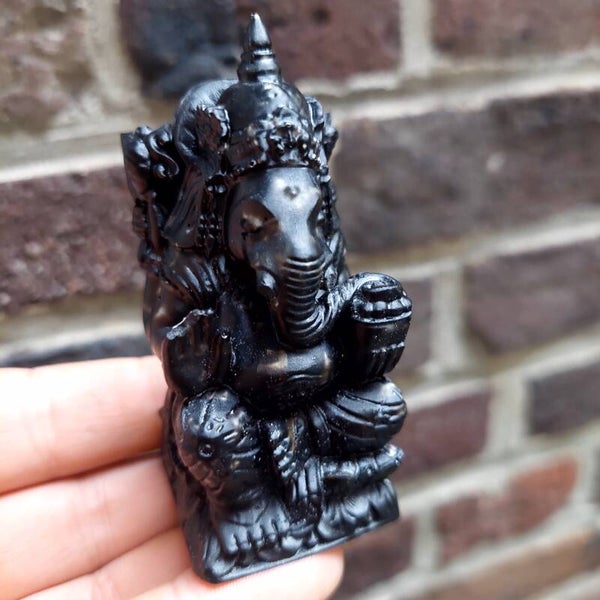 Ganesha amethist, rozenkwarts, bergkristal