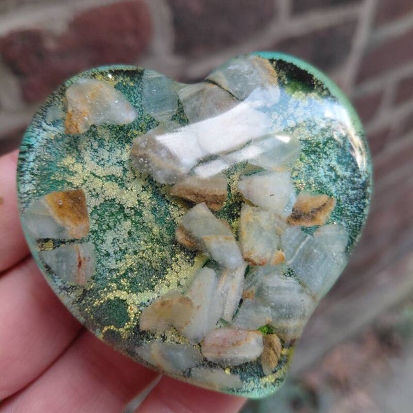 Hart blauwe onyx