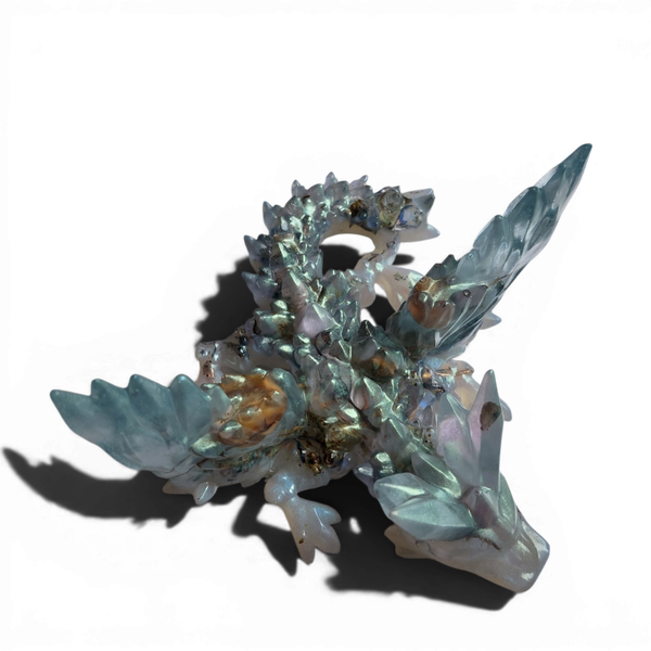 draak blauwe calciet, chrysopraas