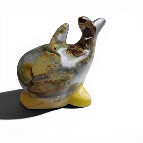 dolfijn blauwe calciet, crysopraas
